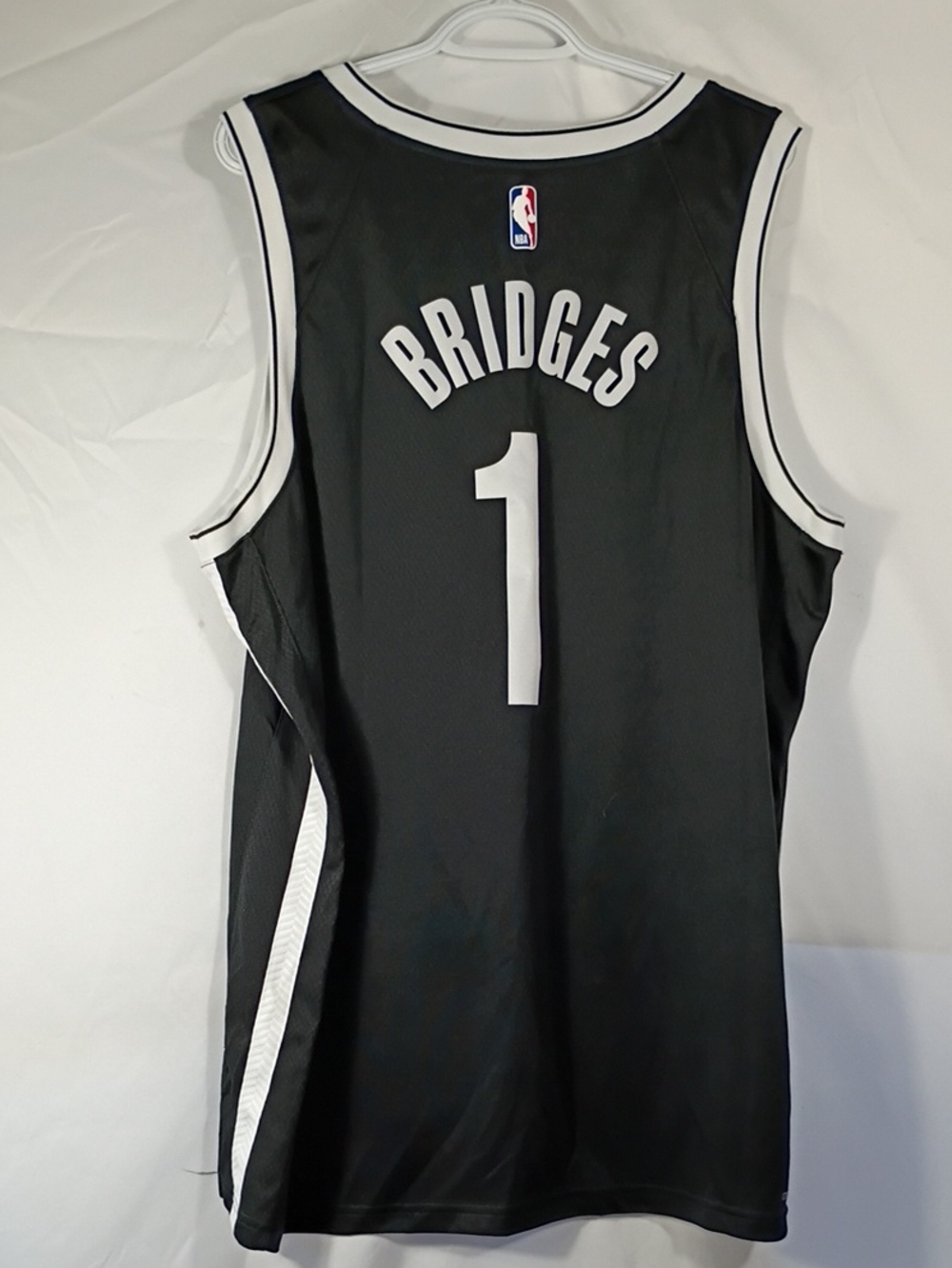 EUC Mikal Bridges Brooklyn Nets Nike Black Swingman Jersey Size 56 XXL NBA - Picture 4 of 9